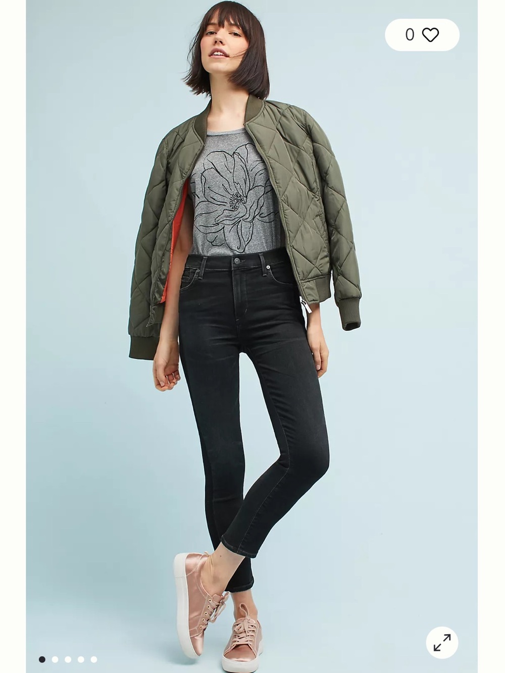 Citizens Of Humanity Rocket Crop High Rise Skinny Black Jeans